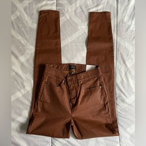 High-Rise Coated Skinny Jeans